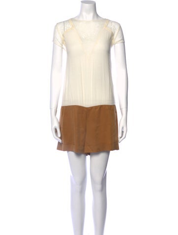 Maje Jumpsuits and Rompers Colorblock Pattern Bateau Neckline Overalls S