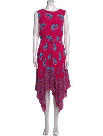 Maje Dresses Floral Print Long Dress XXS