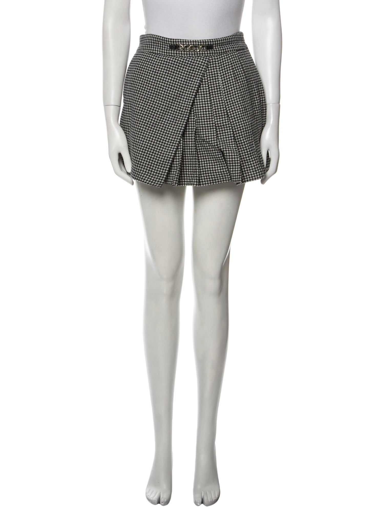 Maje Houndstooth Print Mini Skirt