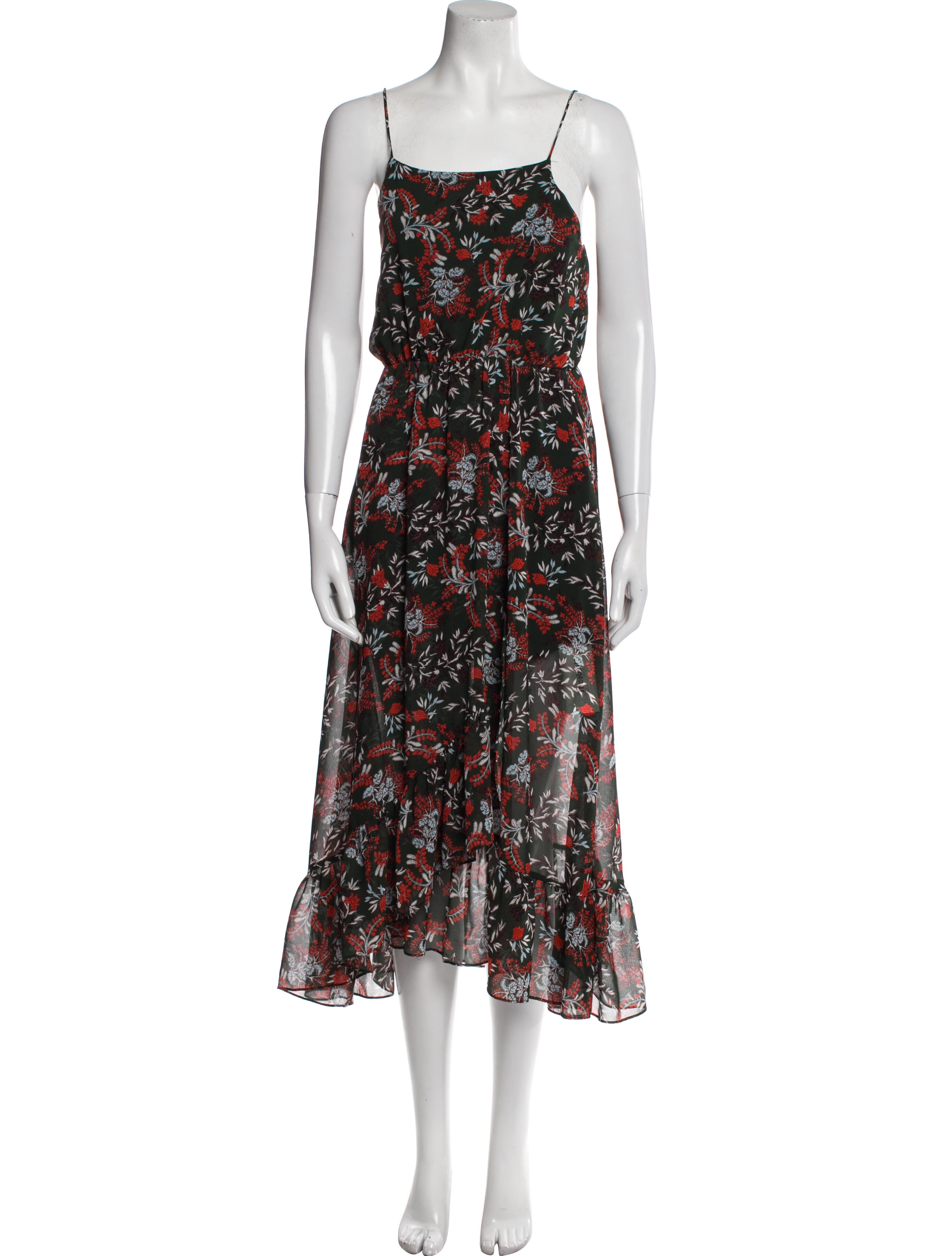 Maje Floral Print Long Dress