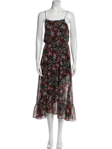 Maje Dresses Floral Print Long Dress S