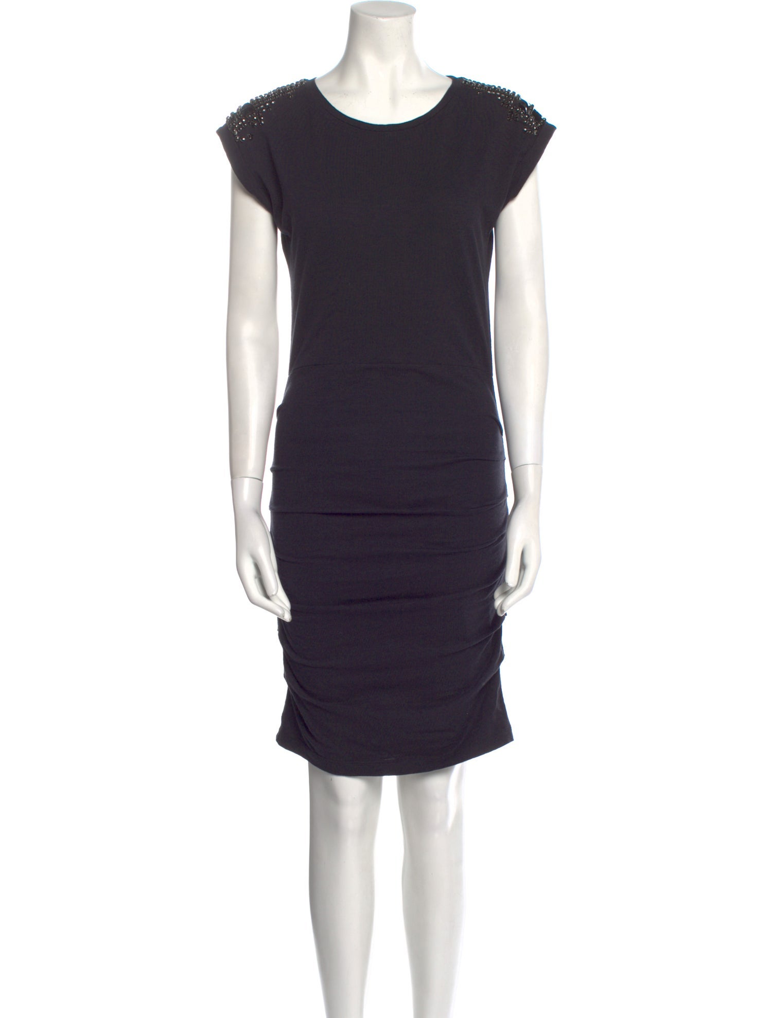Maje Crew Neck Knee-Length Dress