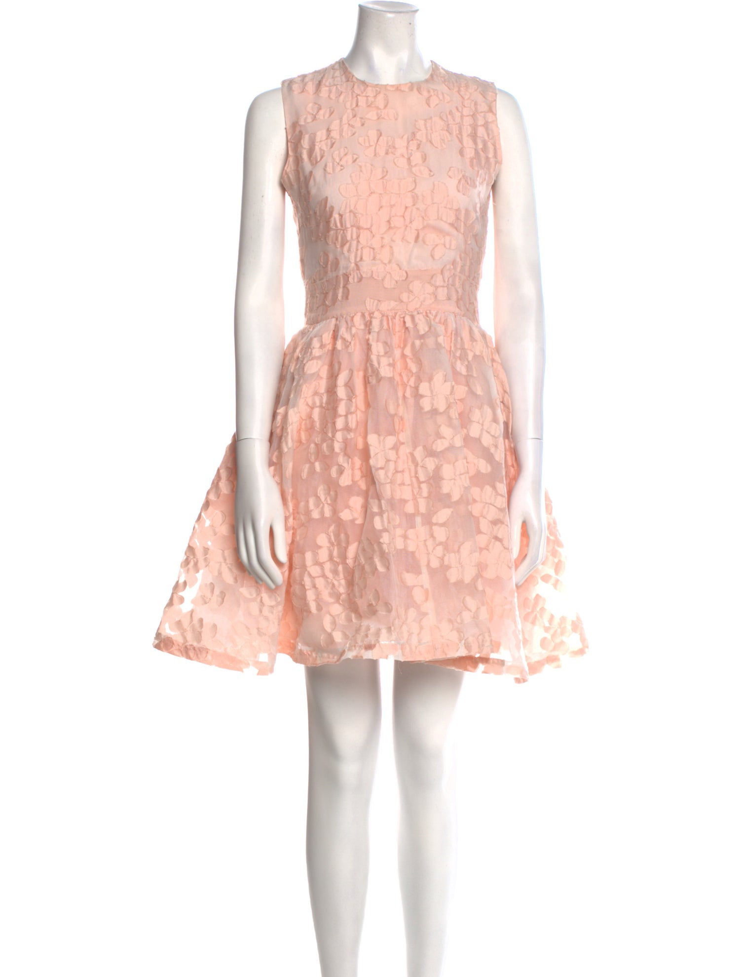 Maje Pink Lace Dress Long Ruffled Sequinned Dress Pink For Women Maje