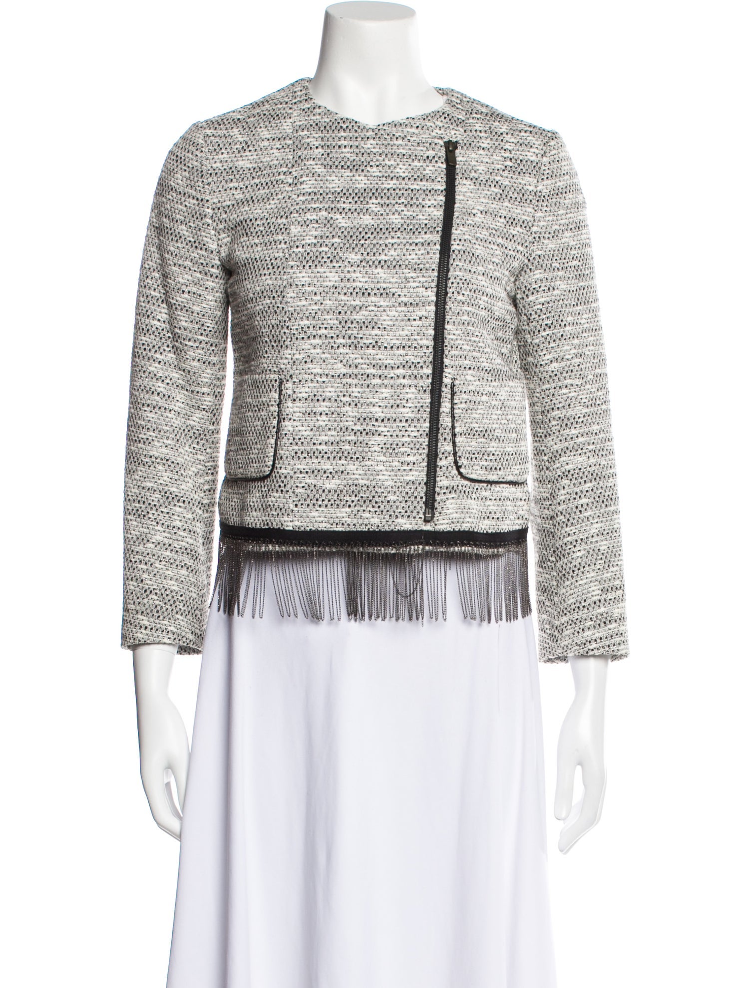 Maje Tweed Pattern Evening Jacket