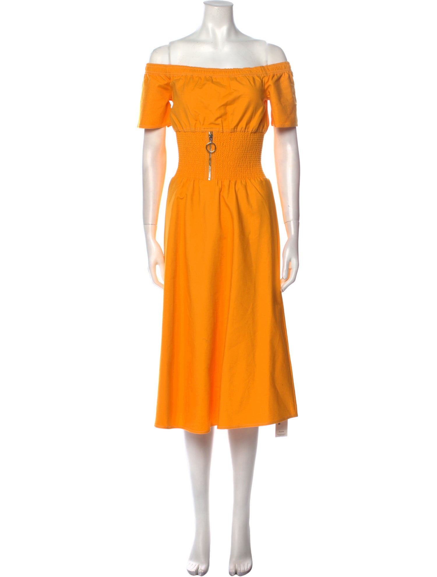 Maje Off-The-Shoulder Midi Length Dress