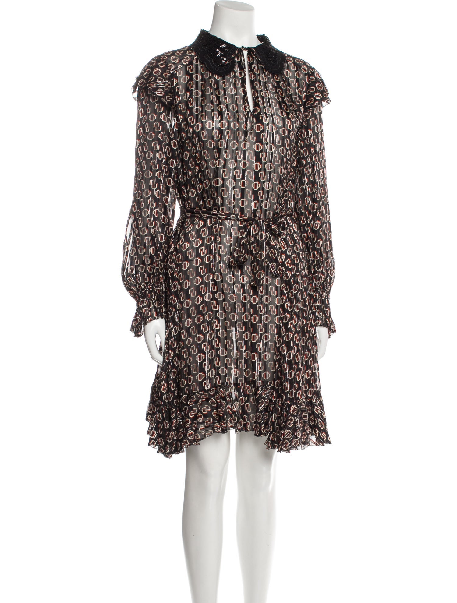 Maje Floral Print Knee-Length Dress