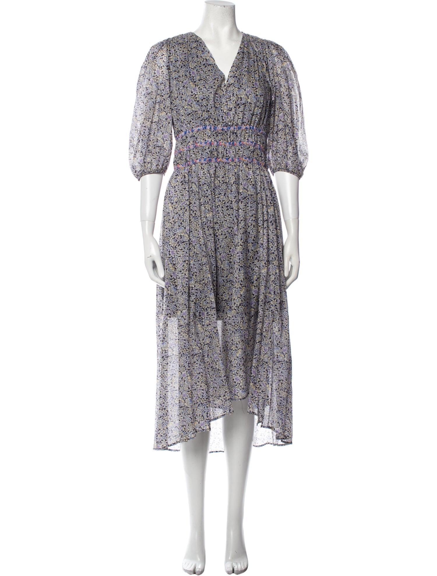 Maje Floral Print Long Dress w/ Tags