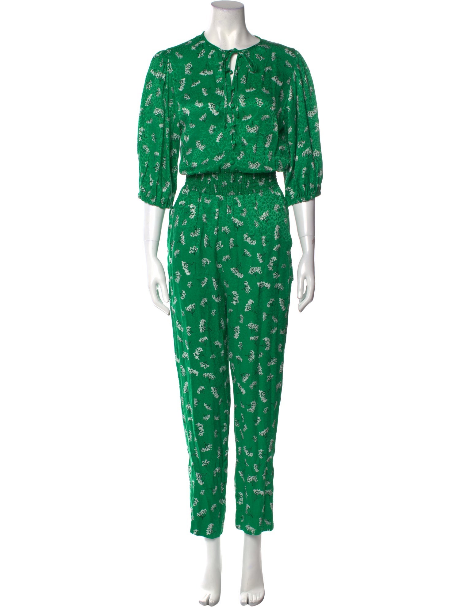 Maje Printed Crew Neck Jumpsuit w/ Tags