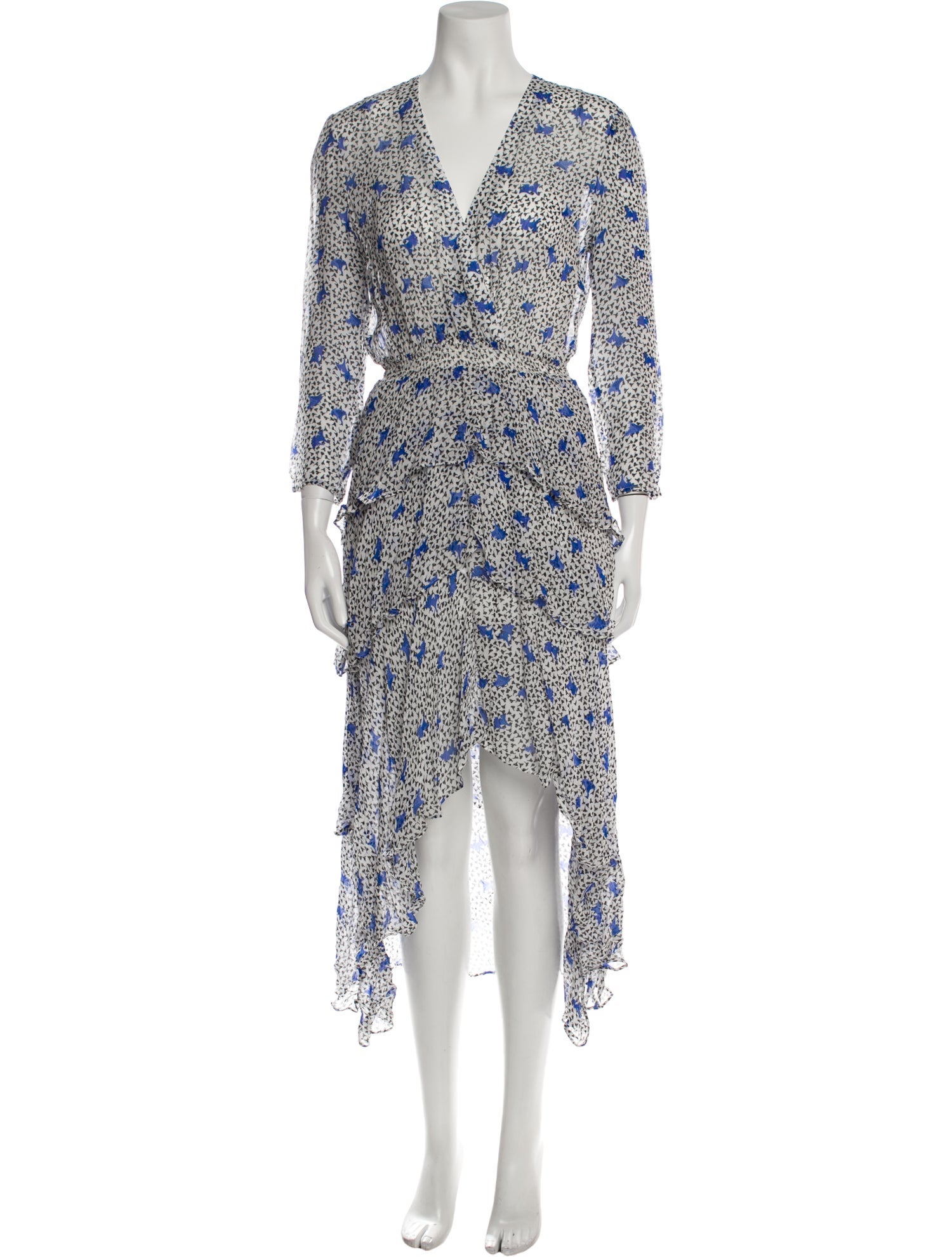 Maje Floral Print Long Dress