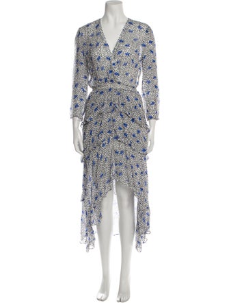 Maje Floral Print Long Dress