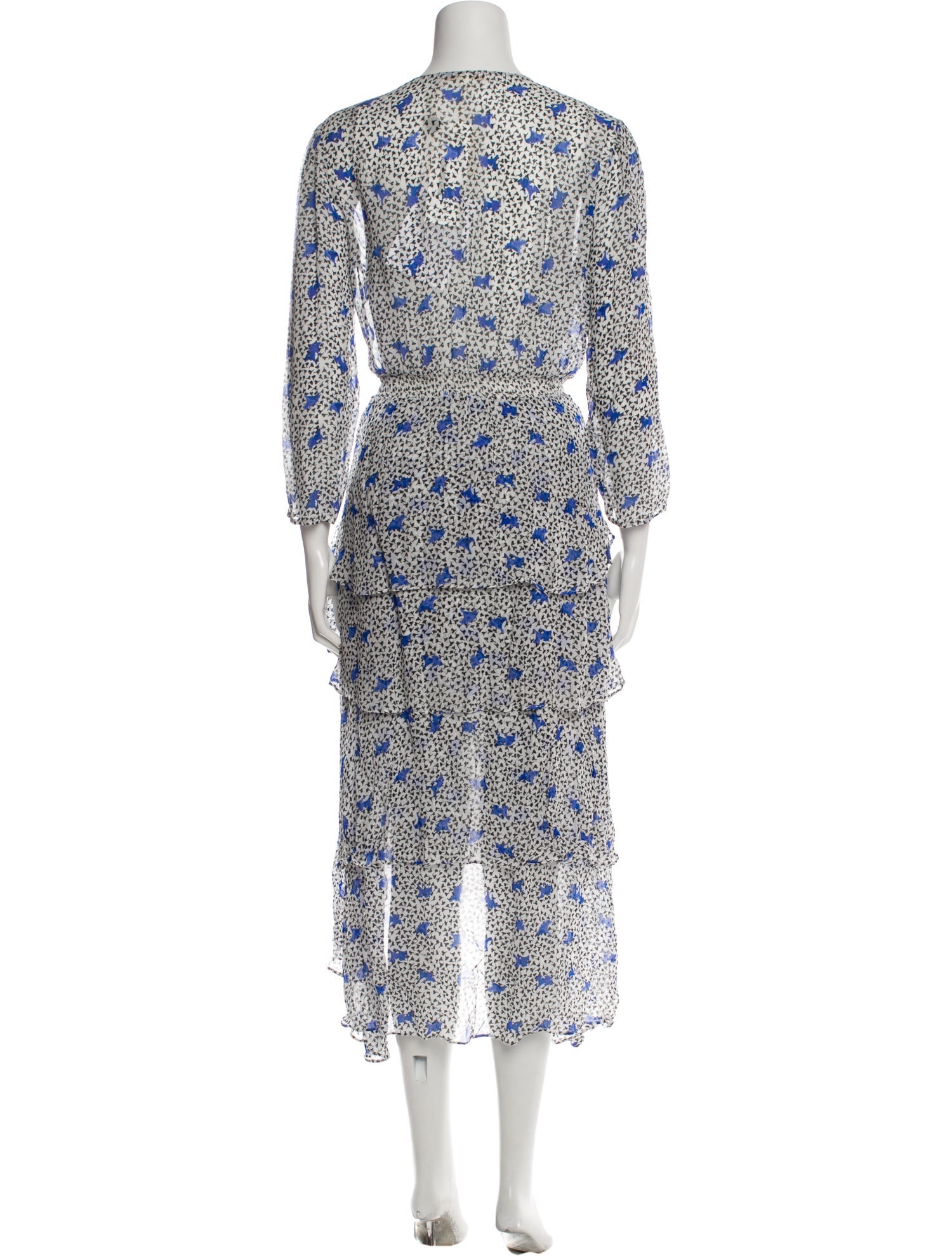 Maje Floral Print Long Dress