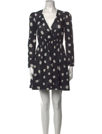 Maje Floral Print Mini Dress