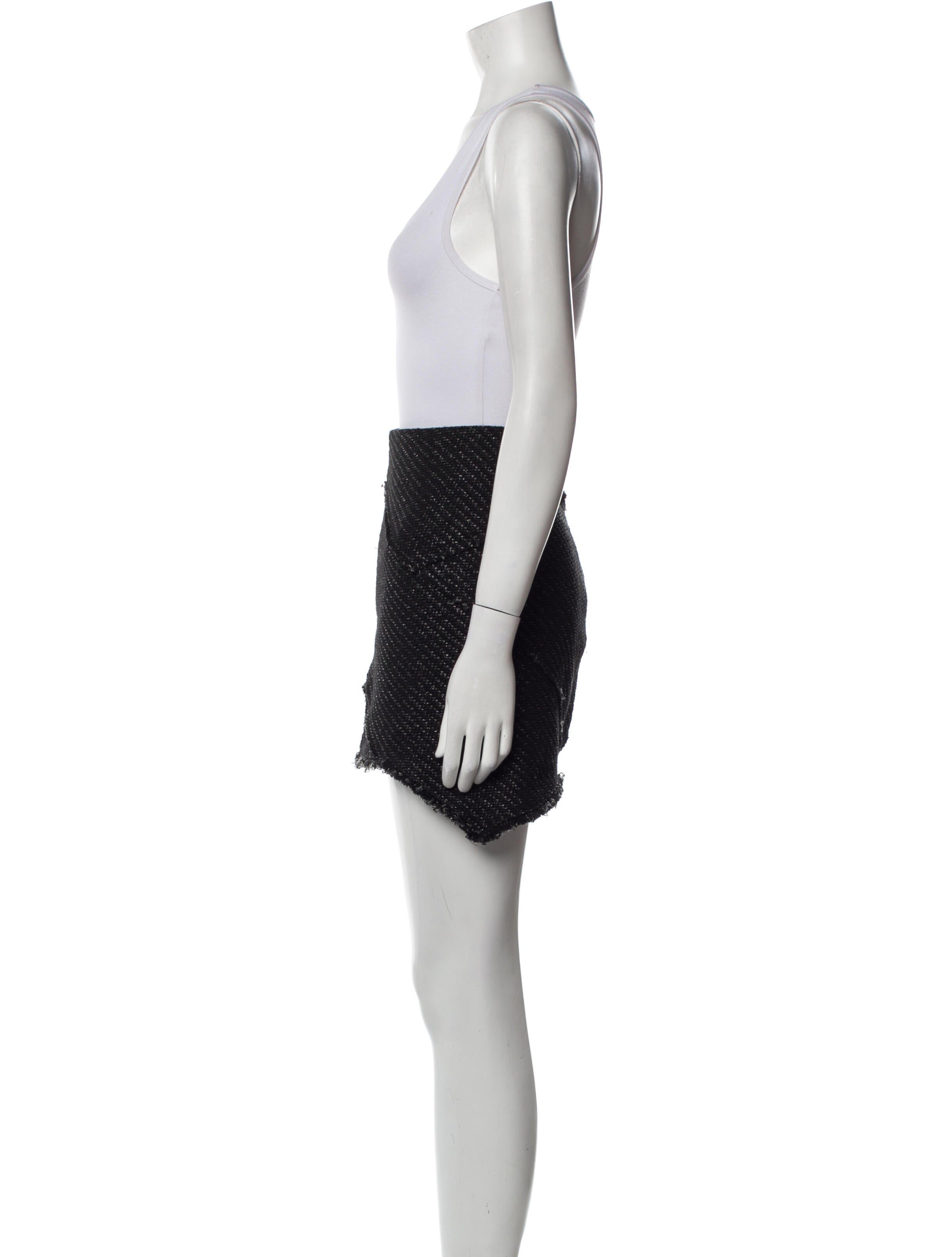 Maje Tweed Pattern Mini Skirt