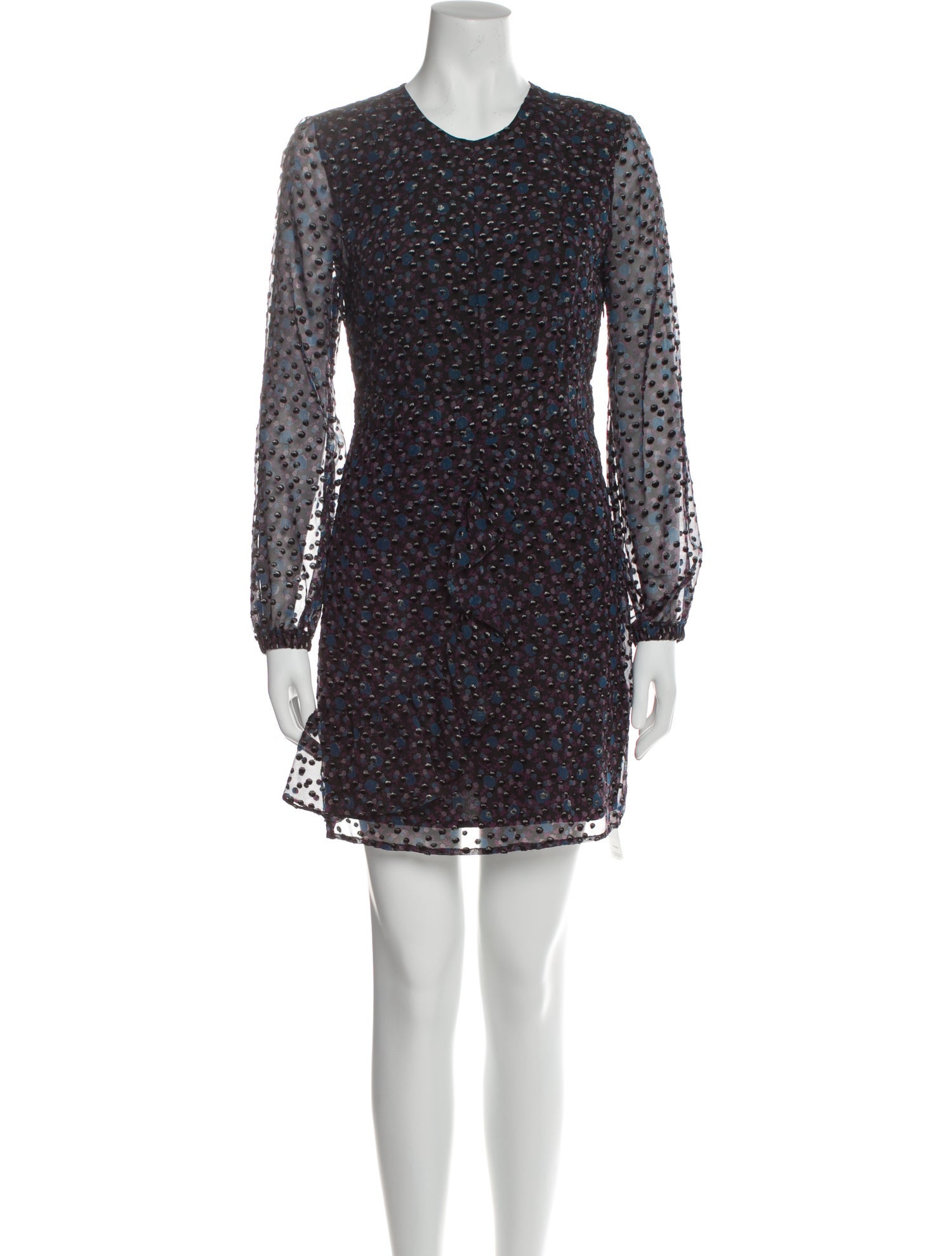 Maje Crew Neck Mini Dress