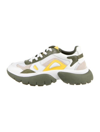 Maje Leather Printed Athletic Sneakers