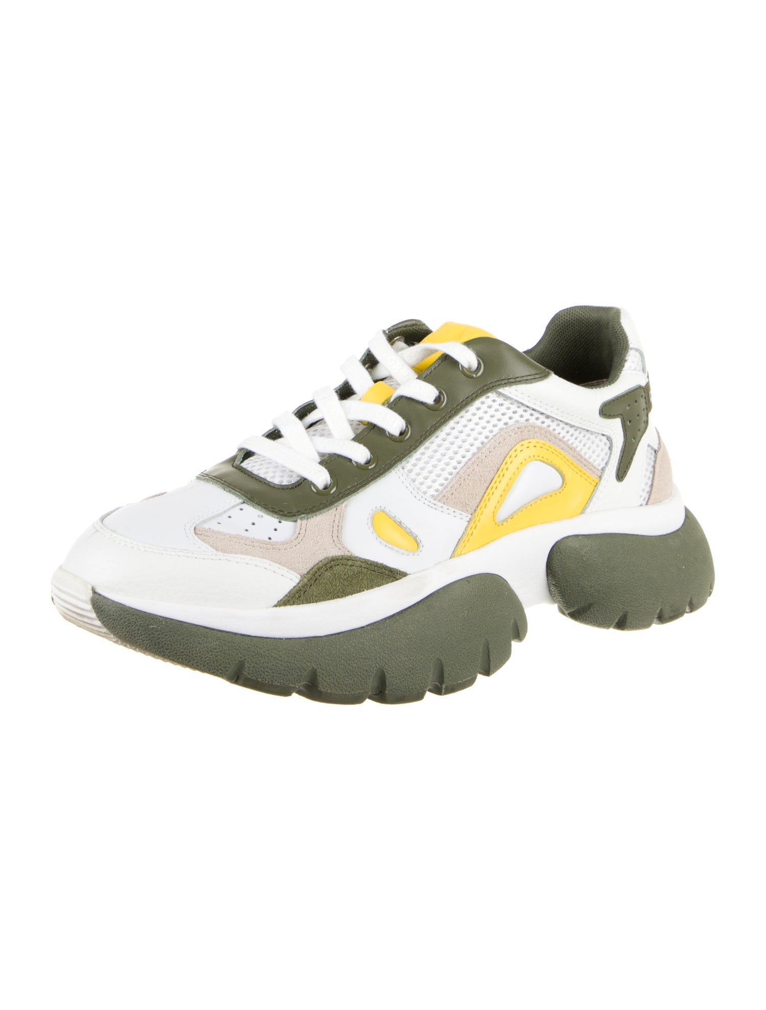 Maje Leather Printed Athletic Sneakers