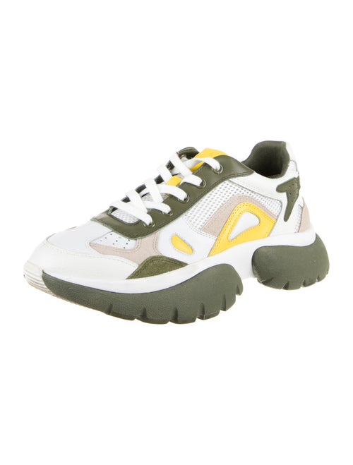 Maje Leather Printed Athletic Sneakers