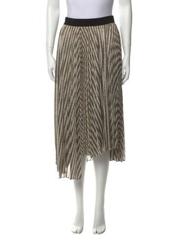 Maje Skirts Striped Midi Length Skirt M