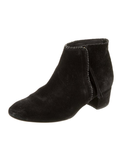 Maje Suede Whipstitch Trim Boots