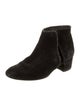 Maje Suede Whipstitch Trim Boots