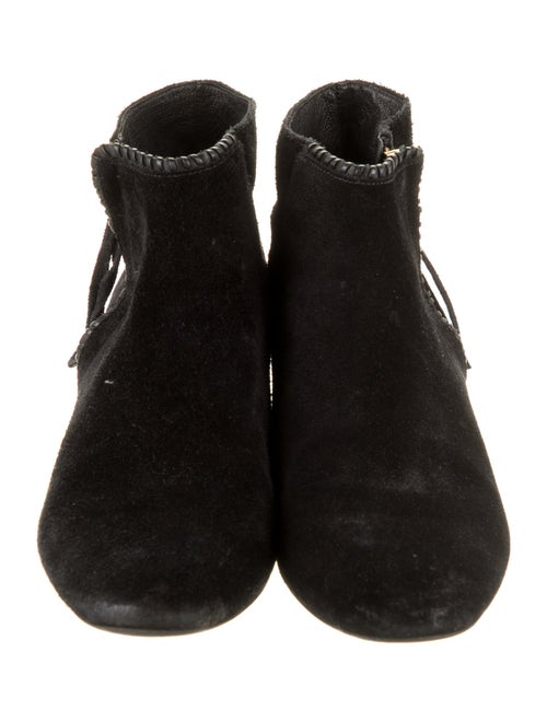 Maje Suede Whipstitch Trim Boots