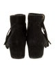Maje Suede Whipstitch Trim Boots