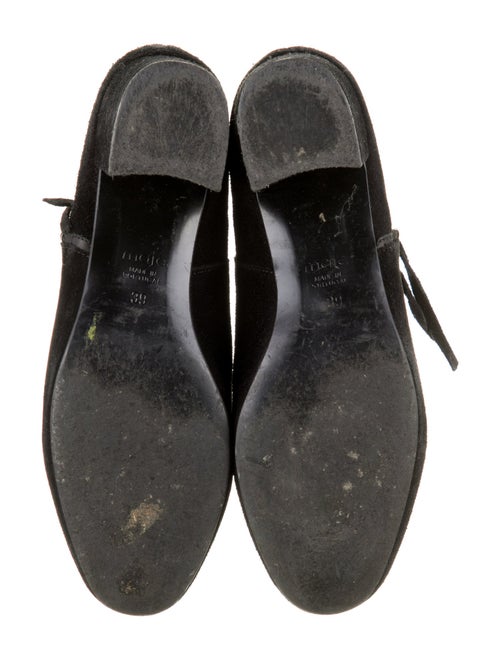 Maje Suede Whipstitch Trim Boots