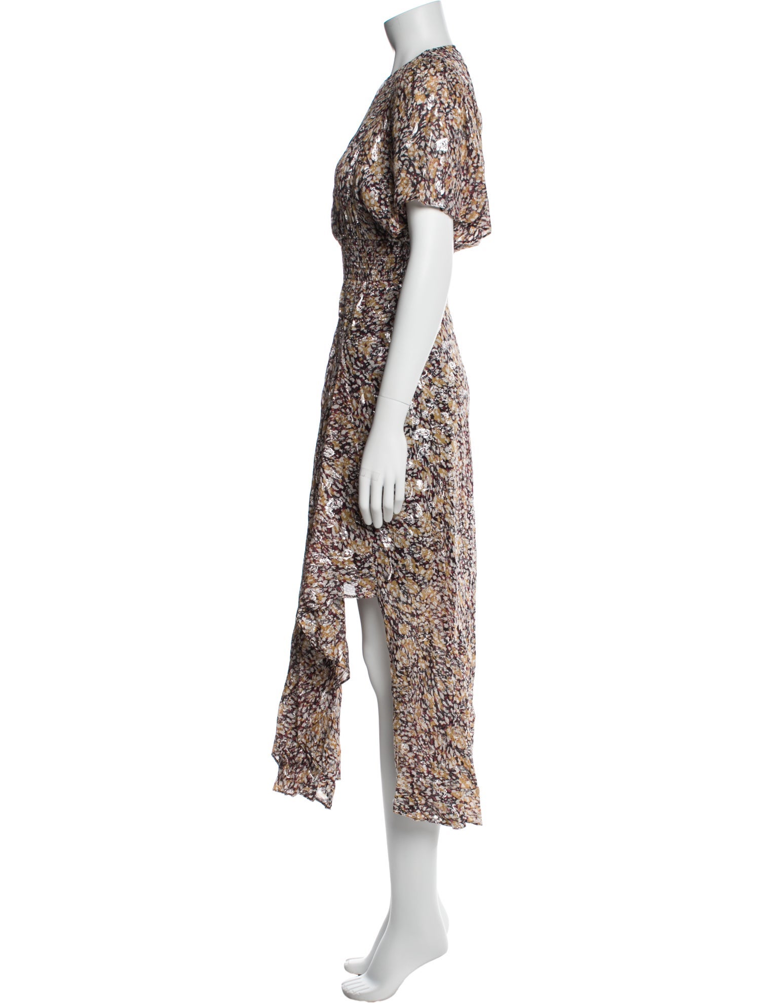 Maje Printed Midi Length Dress