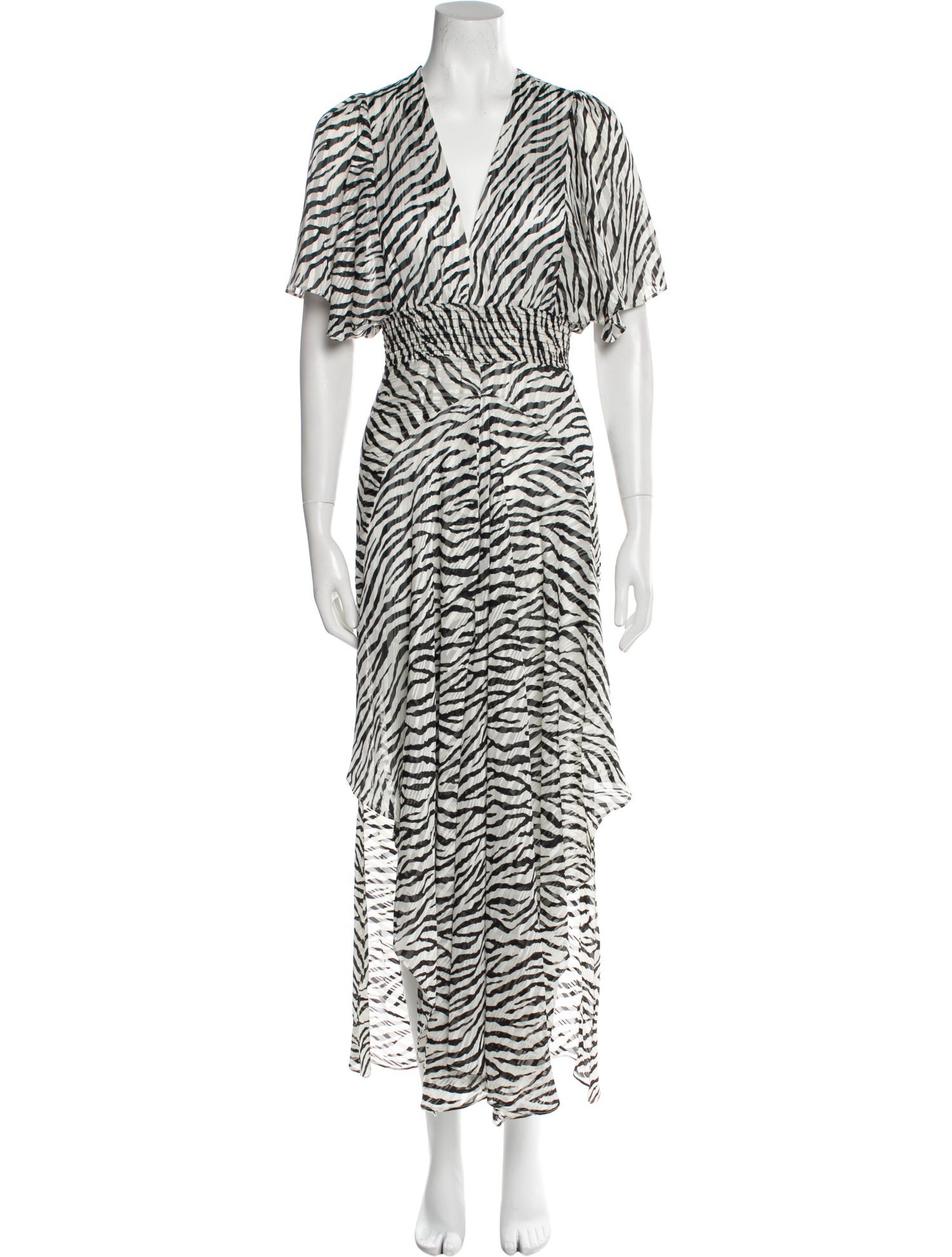 Maje Animal Print Long Dress