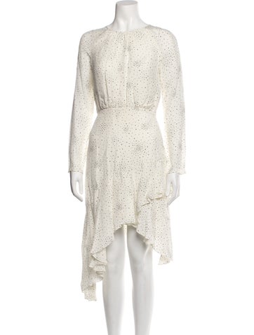 Maje Dresses Polka Dot Print Midi Length Dress S