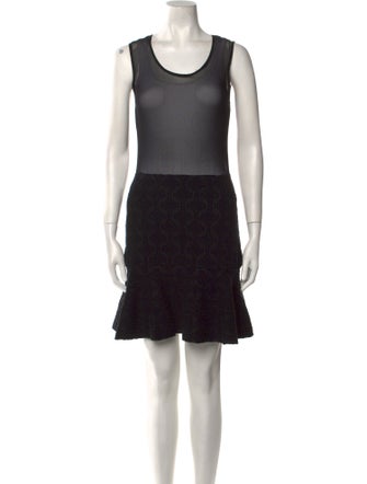 Maje Scoop Neck Mini Dress