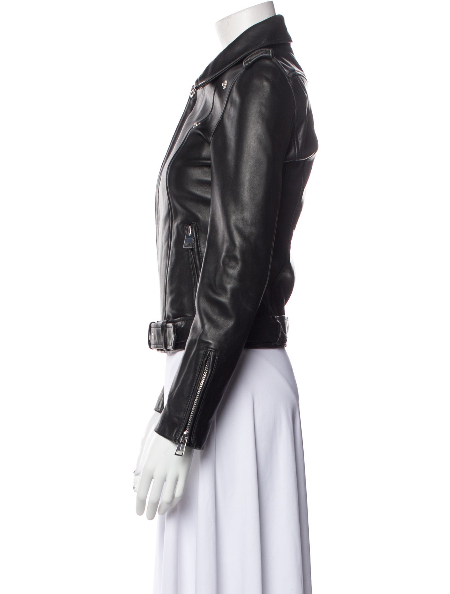 Maje Lamb Leather Biker Jacket