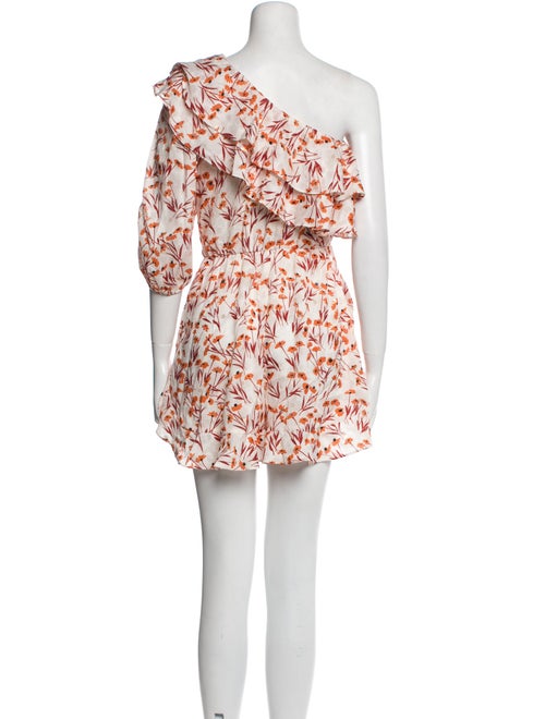 Maje Floral Print One-Shoulder Romper