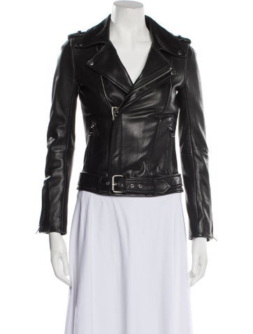 Maje Jackets Lamb Leather Biker Jacket S