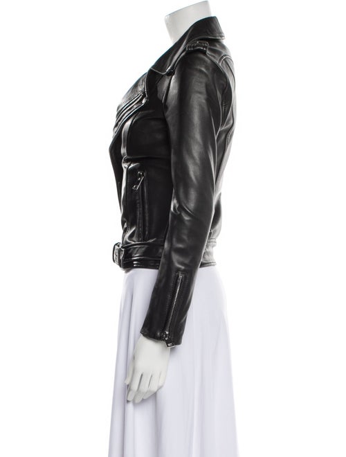Maje Lamb Leather Biker Jacket