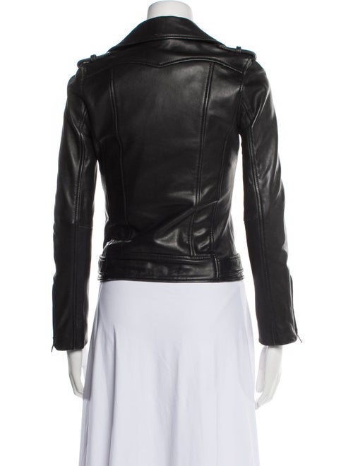 Maje Lamb Leather Biker Jacket