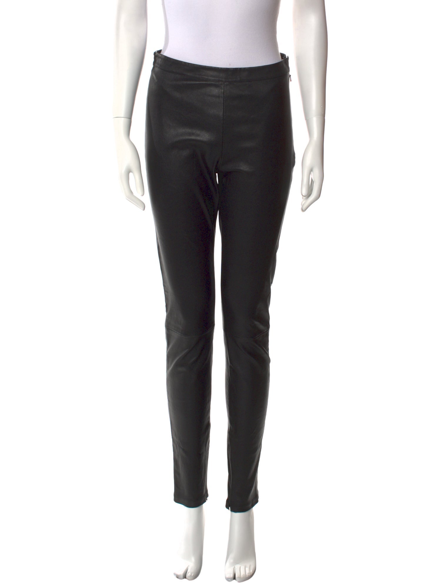 Maje Lamb Leather Skinny Leg Pants