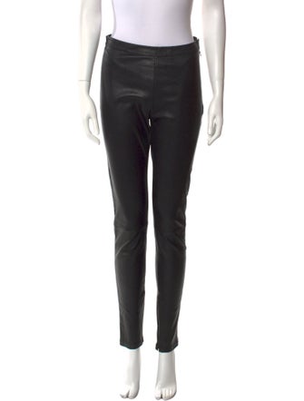 Maje Lamb Leather Skinny Leg Pants