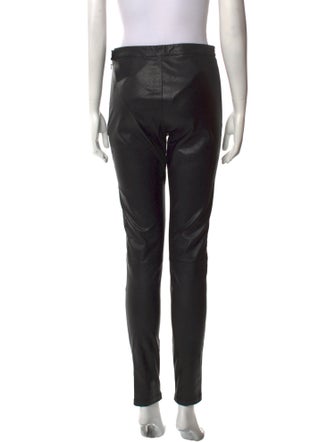 Maje Lamb Leather Skinny Leg Pants