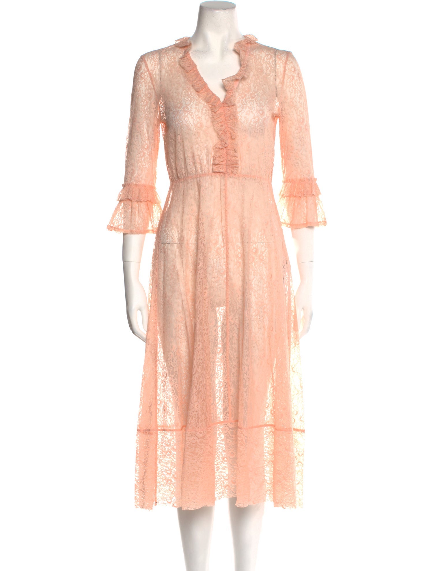 Maje V-Neck Midi Length Dress w/ Tags