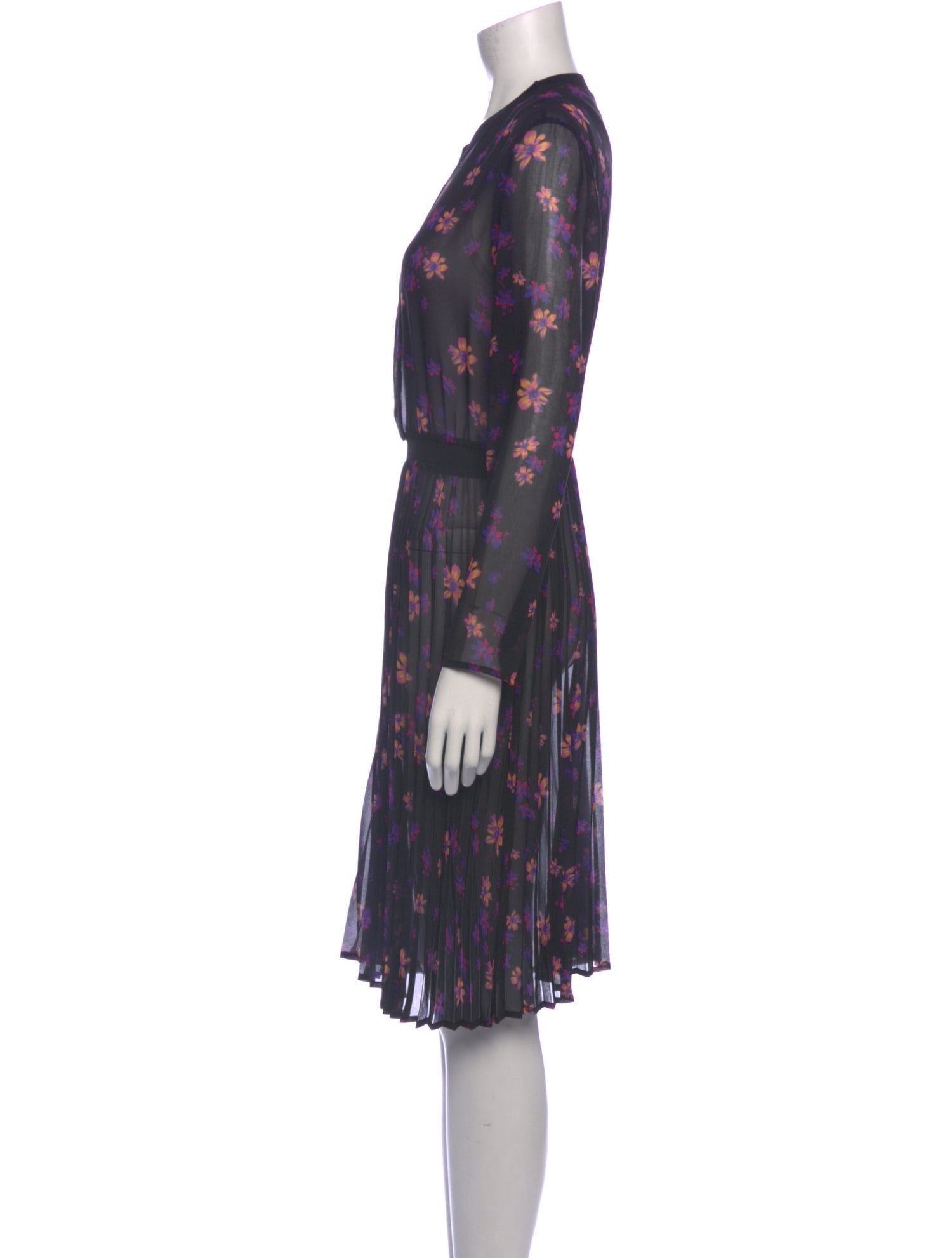 Maje Floral Print Knee-Length Dress