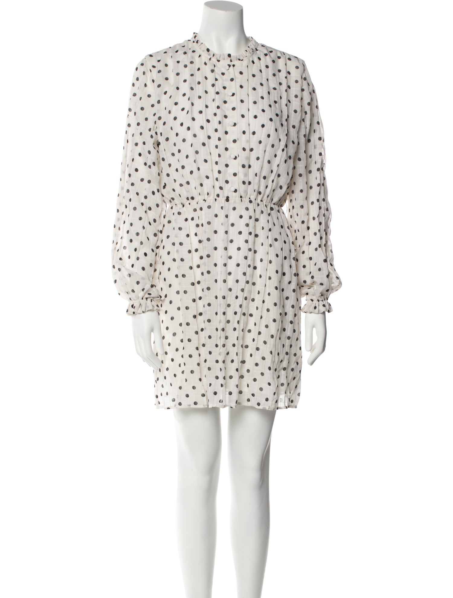 Maje Polka Dot Print Mini Dress