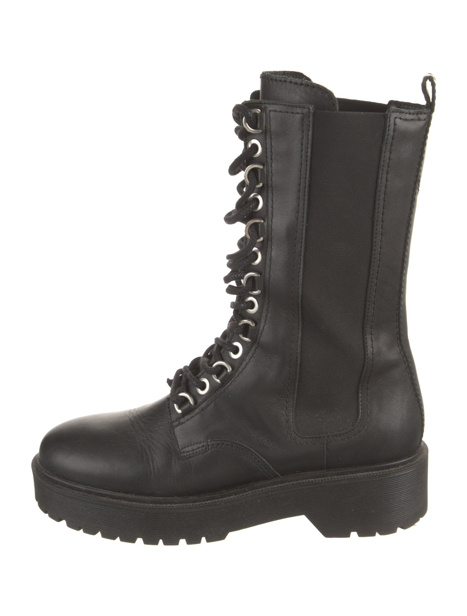 Maje Leather Combat Boots