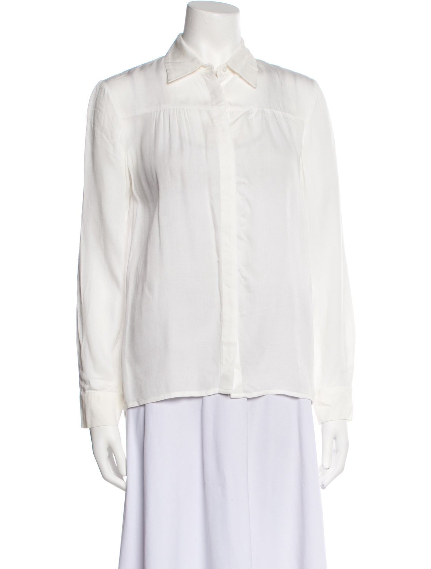 Maje Long Sleeve Button-Up Top