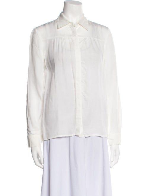 Maje Long Sleeve Button-Up Top