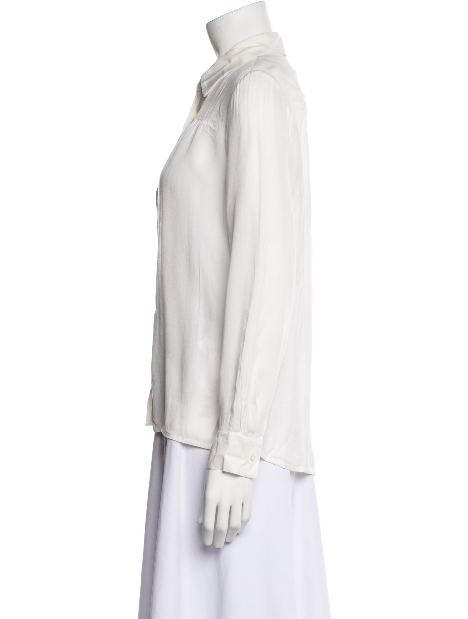 Maje Long Sleeve Button-Up Top