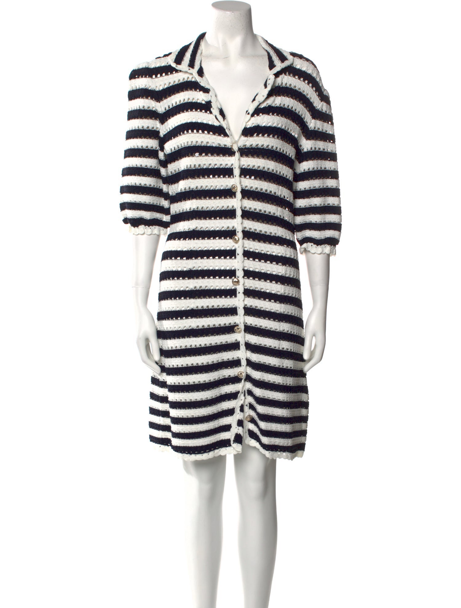 Maje Striped Mini Dress - Black Dresses, Clothing - W2M148032 | The RealReal