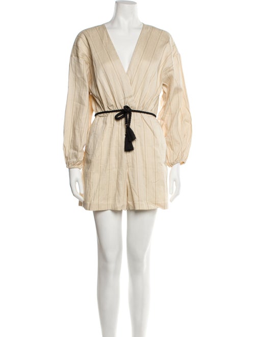 Maje Linen V-Neck Romper