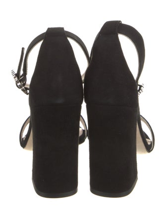 Maje Suede Crystal Embellishments Sandals