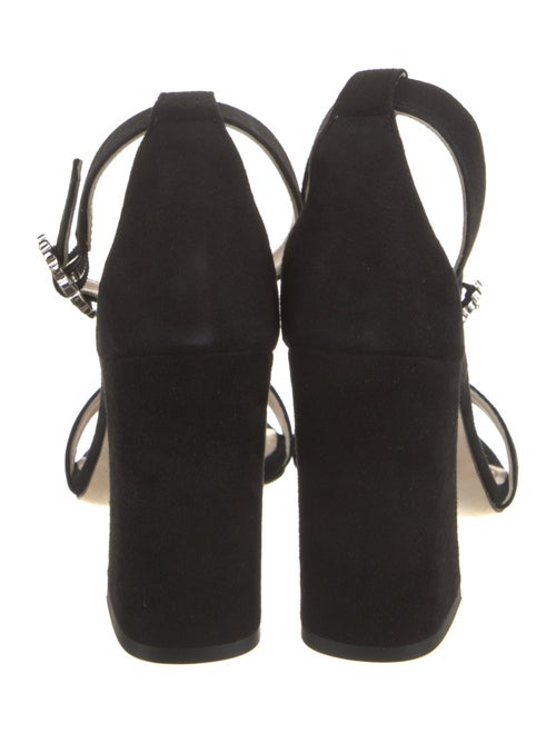Maje Suede Crystal Embellishments Sandals